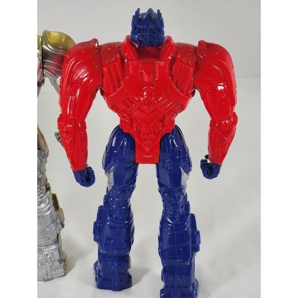 2 TRANSFORMERS Age Of Extinction OPTIMUS PRIME 12" SILVER Knight 2013 Hasbro - Picture 6 of 8